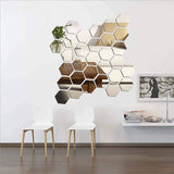 Hexagon Acrylic Mirror Wall Tiles Online - Hot Deal Galaxy
