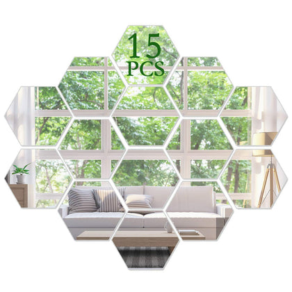 Buy Hexagon Acrylic Mirror Wall Tiles Online - Hot Deal Galaxy