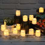 24 Pack Flameless Flickering Votive Candles Online - Hot Deal Galaxy