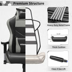 Black & Gray Gaming Chairs Premium Structure - Hot Deal Galaxy
